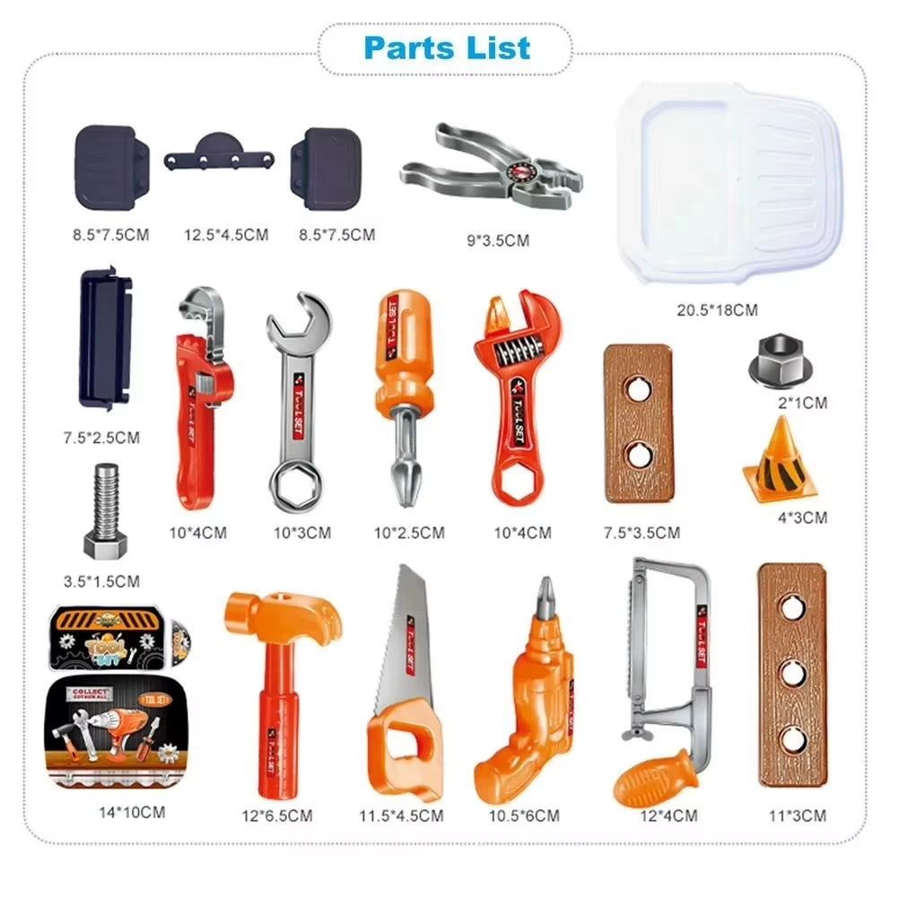 Kids Tool Set Simulation Repair Tools Screwdriver Tool Kit Child Learning Tool Kit with Storage Case Bag Boy Girl Birthday Gift