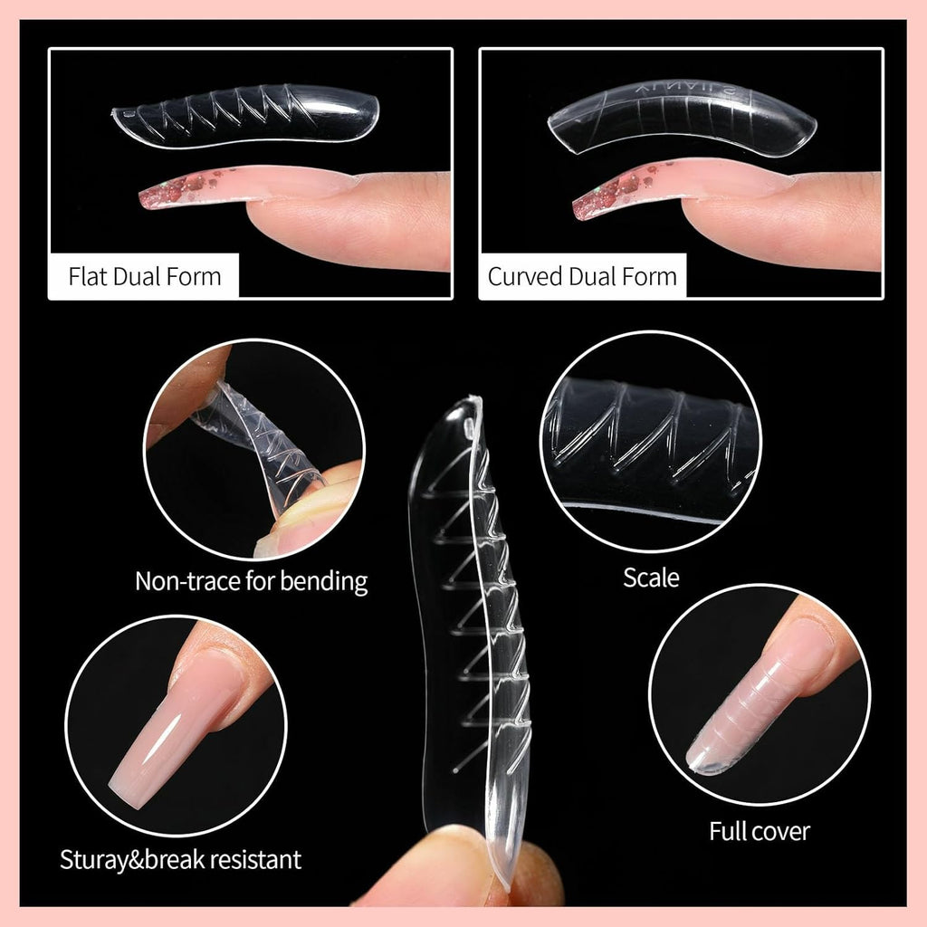 Poly Extension Gel Kit Complet Avec Lampe U V 36W, 6 Couleurs 15Ml Ongle Gel Kit Construction Ongle Tube Lot Ongle Gel Kit Complet Manicure Kit Avec Base Et Top Coat +48 Faux Ongles