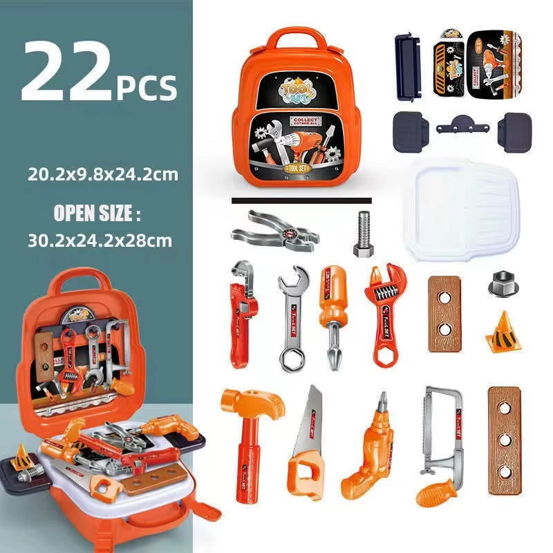Kids Tool Set Simulation Repair Tools Screwdriver Tool Kit Child Learning Tool Kit with Storage Case Bag Boy Girl Birthday Gift