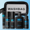 Kit De Soins Visage Homme - Routine Hydratante Complète 3 Pièces Avec Nettoyant, Lotion, Crème - Pour Tous Types De Peau (5 Pcs)