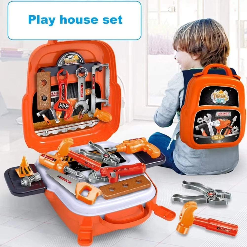 Kids Tool Set Simulation Repair Tools Screwdriver Tool Kit Child Learning Tool Kit with Storage Case Bag Boy Girl Birthday Gift