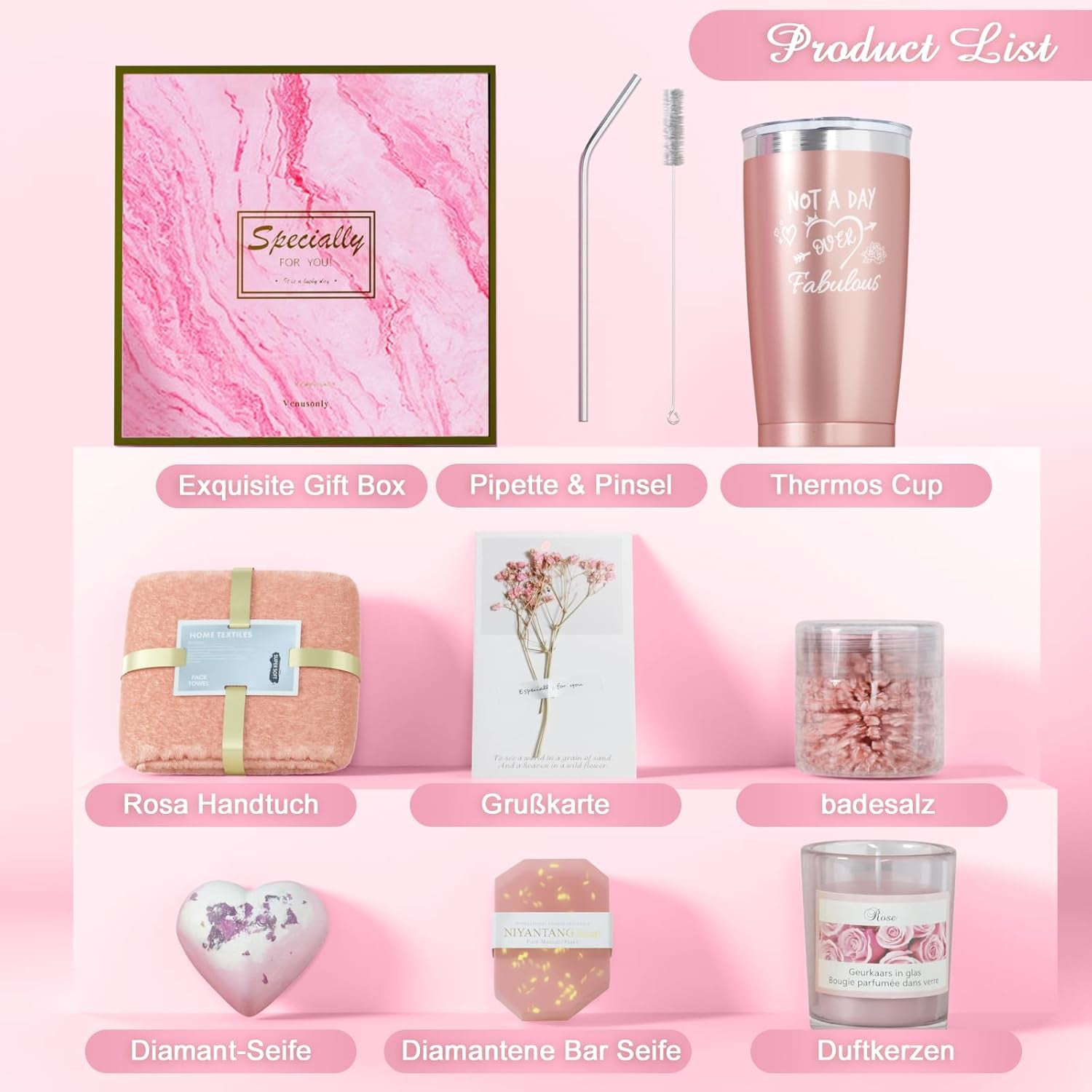 Cadeau Femme, Cadeau Mariage, Anniversaire, Noel, Saint Valentin, Idée Ami, Collègue, Anniversaire - Humour, Coffret Spa Relaxant Pour Femmes