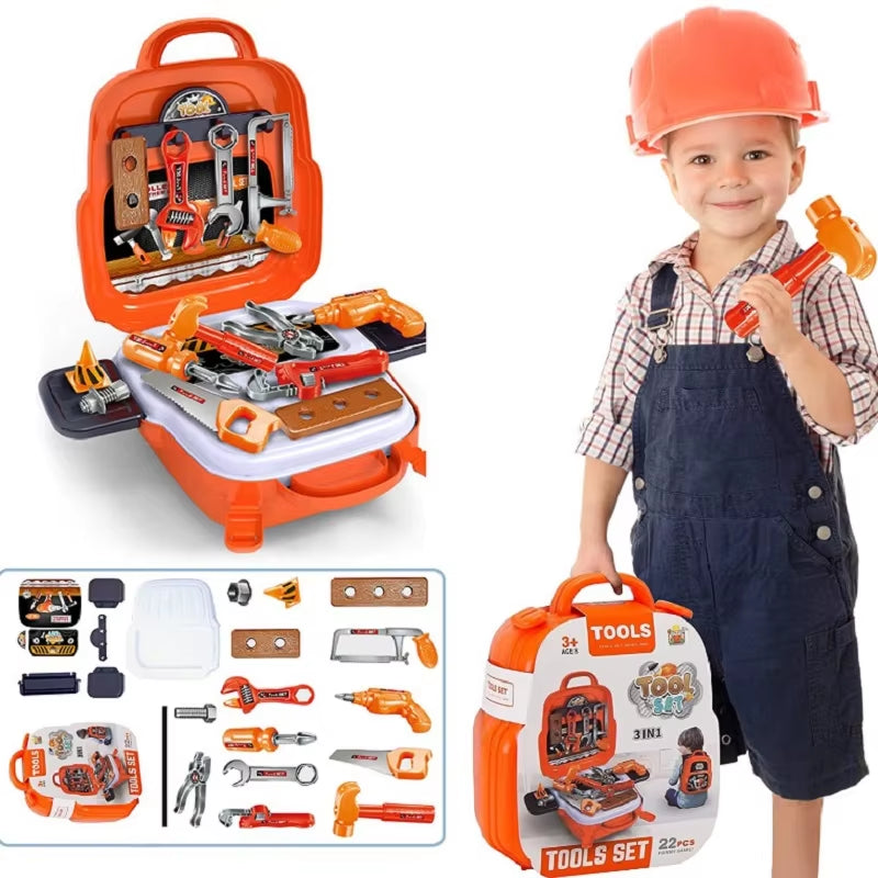 Kids Tool Set Simulation Repair Tools Screwdriver Tool Kit Child Learning Tool Kit with Storage Case Bag Boy Girl Birthday Gift