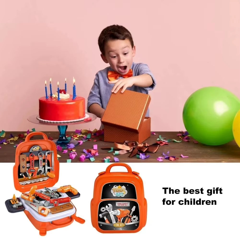 Kids Tool Set Simulation Repair Tools Screwdriver Tool Kit Child Learning Tool Kit with Storage Case Bag Boy Girl Birthday Gift
