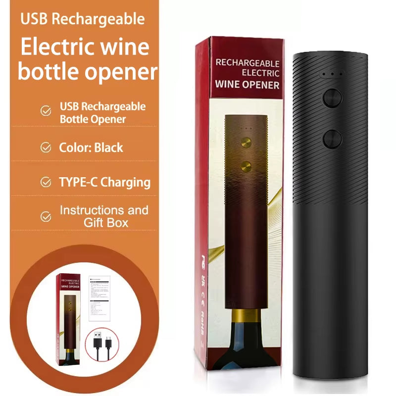Electric Wine Bottle Opener Automatic Red Wine Corkscrew with Charging Base or Battery Powered Wine Tools Kitchen Products
